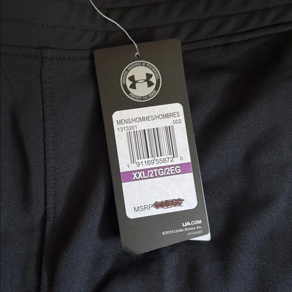 NEW Under Armour men’s athletic track pants black NWT tapered gym casual XXL